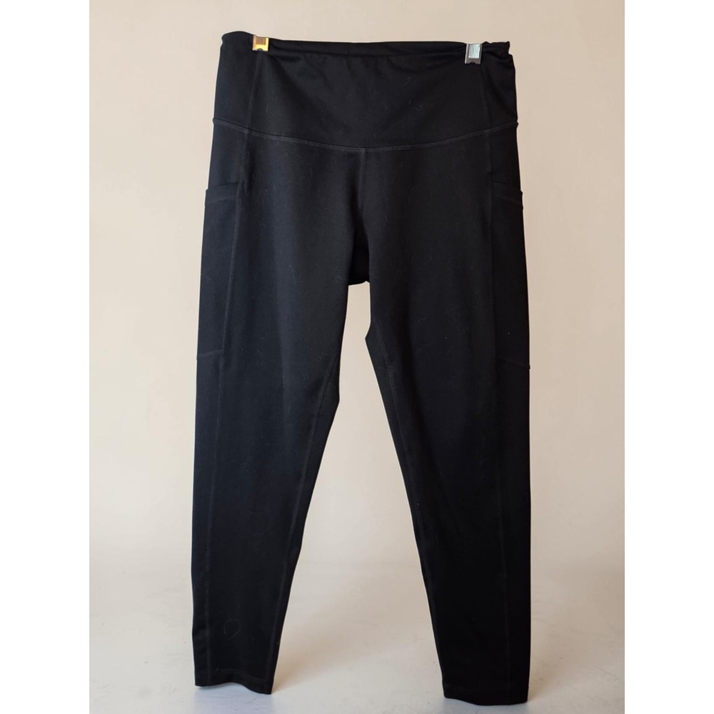 Z by Zella Leggings Womens‎ S Black High Waisted Cropped with Pockets
